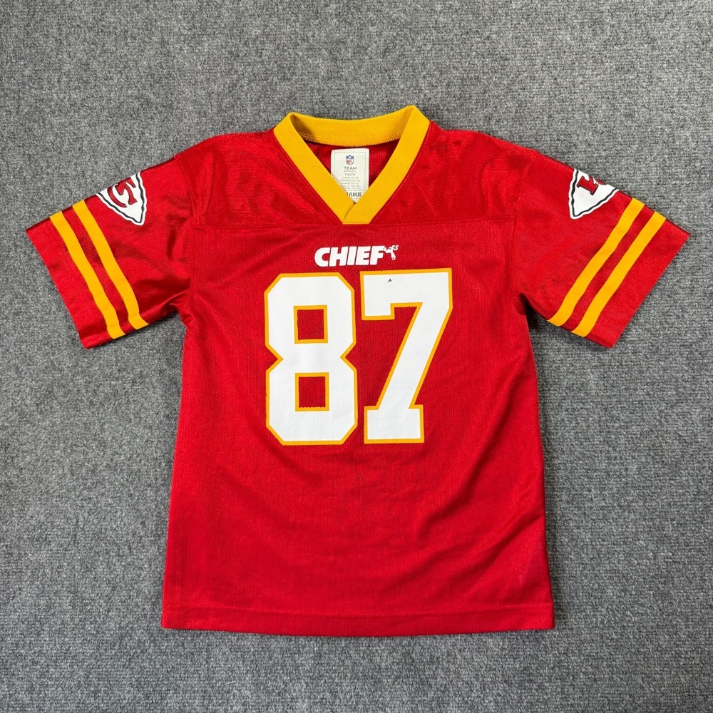 NFL Team Apparel Kansas City Chiefs Travis Kelce 87 Jersey Red Youth Large 10-12
